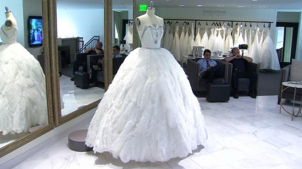 2 Million Dollar Wedding Dress With Precious Jewels Head